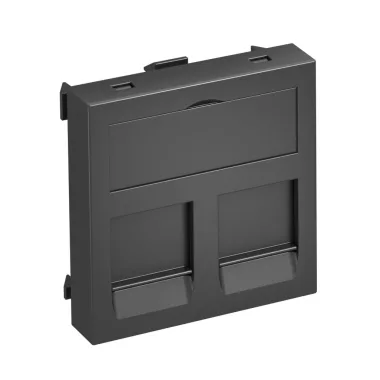 OBO 6119234 DTG-2EP SWGR1 Adatátviteli Csatlakozó 2 db EP típusú csatlakozó modulhoz 45x45mm szürkésfekete polikarbonát