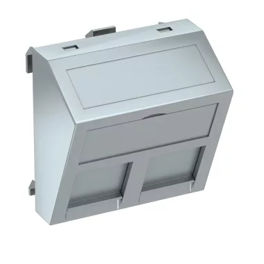 OBO 6119254 DTS-2C AL1 Adatátviteli Csatlakozó 2 db C típusú csatlakozó modulhoz 45x45mm festett alumínium polikarbonát