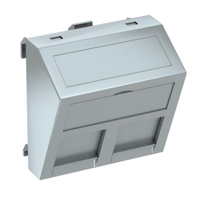   OBO 6119266 DTS-2PA AL1 Adatátviteli Csatlakozó 2 db P típusú csatlakozó modulhoz 45x45mm festett alumínium polikarbonát