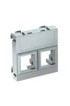OBO 6119308 DTG-02LE AL1 Adatátviteli Modul Tartó 2 db LE típusú csatlakozómodulhoz 45x45m