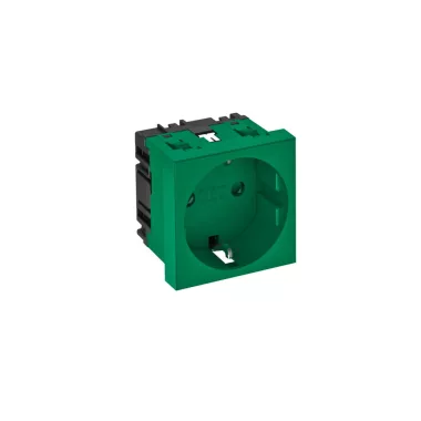 OBO 6120012 STD-D0 MZGN1 Csatlakozóaljzat 0°, Egyes védőérintkezős 250V, 10/16A zöld polikarbonát