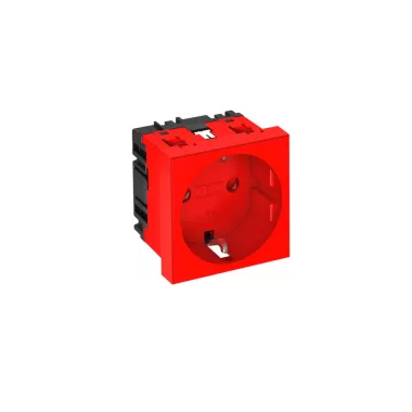 OBO 6120014 STD-D0 SRO1 Csatlakozóaljzat 0°, Egyes védőérintkezős 250V, 10/16A piros polikarbonát