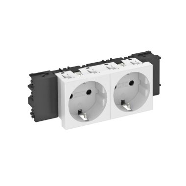 OBO 6120362 STD-D0C RW2 Csatlakozóaljzat 0°, 2-Es védőérintkezős, Rapid 45-höz 250V, 10/16A hófehér polikarbonát