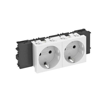   OBO 6120362 STD-D0C RW2 Csatlakozóaljzat 0°, 2-Es védőérintkezős, Rapid 45-höz 250V, 10/16A hófehér polikarbonát