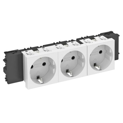   OBO 6120382 STD-D0C RW3 Csatlakozóaljzat 0°, 3-As védőérintkezős, Rapid 45-höz 250V, 10/16A hófehér polikarbonát