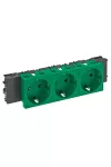 OBO 6120386 STD-D0C MZGN3 Csatlakozóaljzat 0°, 3-As védőérintkezős, Rapid 45-höz 250V, 10/16A zöld polikarbonát