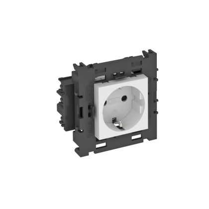   OBO 6120412 STD-D0C8 RW1 Csatlakozóaljzat 0°, Egyes védőérintkezős, Rapid 80-hoz 250V, 10/16A hófehér polikarbonát