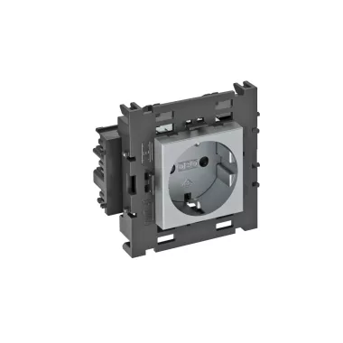 OBO 6120422 STD-D0C8 AL1 Csatlakozóaljzat 0°, Egyes védőérintkezős, Rapid 80-hoz 250V, 10/