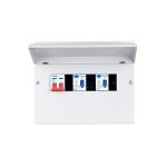 ELMARK fém elosztószekrény 100A-s fkapcsolóval, Fi relékkel (2x63A/30mA), 22 modul, 555x25