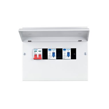 ELMARK fém elosztószekrény 100A-s fkapcsolóval, Fi relékkel (2x63A/30mA), 22 modul, 555x25