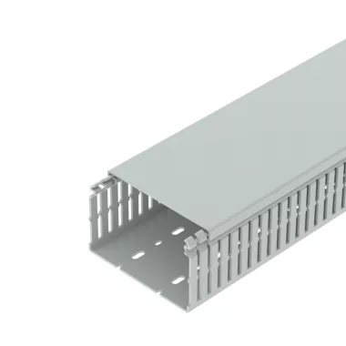 OBO 6178566 LKVH N 75125 Vezetékrendező Csatorna halogénmentes 75x125x2000mm világosszürke Polikarbonát/Akrilnitril-butadién-sztirol