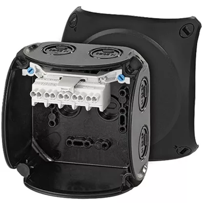   HENSEL KF 0402 B Időjárásálló kábelösszekötő doboz, 104x104x70 mm, IP66/67