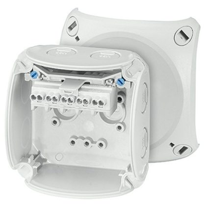   HENSEL KF 0404 G Időjárásálló kábelösszekötő doboz, 104x104x70 mm, IP66/67