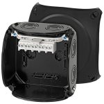   HENSEL KF 0604 B Cutie de joncțiune a cablurilor rezistentă la intemperii, 130x130x77 mm, IP66 / 67