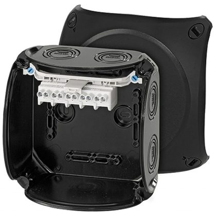   HENSEL KF 0604 B Időjárásálló kábelösszekötő doboz, 130x130x77 mm, IP66/67