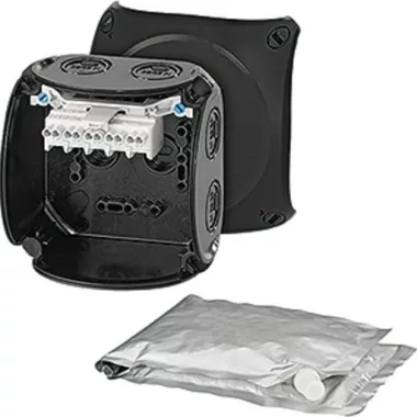 HENSEL WP 0402 B Waterproof cable junction box with casting compound, 104x104x70 mm, IP68