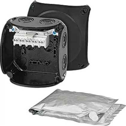   HENSEL WP 0402 B Vízálló kábelösszekötő doboz kiöntőmasszával, 104x104x70 mm, IP68