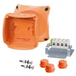   HENSEL FK 1610 Cutie din policarbonat rezistent la foc, 155x210x92 mm, E30, E90, IP65