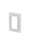 OBO 6278850 G-AWAG70130RW Fali Takarókeret zárt kivitel 198x25x138mm hófehér alumínium