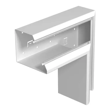 OBO 6282730 GEK-SAFF133110P Lapos Sarokelem eső sarokidom, pultcsatornához 133x110mm hófehér acél