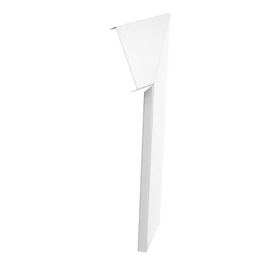 OBO 6287070 FUOP3RW Felső Rész lapos sarokelemhez, eső, pult 80x300mm hófehér acél