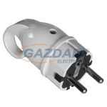 GAO 63034 Ștecher cu pământare (plastic) cu mâner, alb