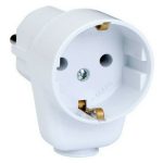 GAO 63077 Plug with socket, white