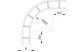 OBO 6312357 WLB 90 114 FS 90°-Os Sarokidom 110mm-es nagyfesztávú kábellétrához 110x400mm szalaghorganyzott acél