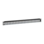   LEGRAND 632791 empty keystone patch panel 1U-19" unshielded (UTP) for receiving 24xRJ45 ports with plastic cable holder Linkeo