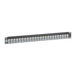   LEGRAND 632791 üres keystone patch panel 1U-19" árnyékolatlan (UTP) 24xRJ45 port fogadására műanyag kábeltartval Linkeo