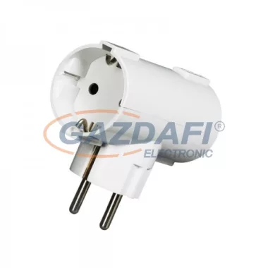 COMMEL 6338-1 T elosztó, kettes, 250V, 16A, 3500W, fehér