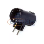 COMMEL 6338-2 T elosztó, kettes, 250V, 16A, 3500W, fekete