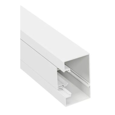 LEGRAND 638020 DLP-S kábelcsatorna 85x50 mm, merev fedéllel, bepattintható 45-ös szerelvényhez, fehér