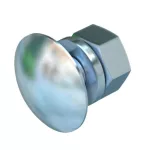   OBO 6407536 FRS 10X25 F TPS Félgömbfejű Csavar TPS-hez + alátét + anya M10x25mm tűzihorganyzott acél