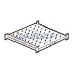   LEGRAND 646509 Linkeo kihúzható polc 800mm mély szekrényhez