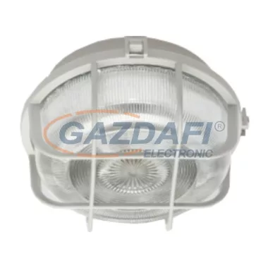 COMMEL 66003 műanyag rácsos kerek hajólámpa, szürke, E27, 100W, IP44 COMMEL 66003 műanyag rácsos kerek hajólámpa, szürke, E27, 100W, IP44