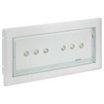   LEGRAND 661160 U34 LED backup lighting fixture 1 hour operating time, with opal shade, permanent mode/standby mode, 250 Im- 1 hour