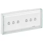   LEGRAND 661180 U34 LED tartalékvilágítási lámpatest 1 óra üzemidő, opál búrával, állandó üzemmódú/készenléti üzemmódú, 450 Im- 1 óra
