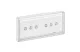 LEGRAND 661180 U34 LED backup lighting fixture 1 hour operating time, with opal shade, permanent mode/standby mode, 450 Im- 1 hour