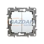   LEGRAND 664508 Niloé kettős váltóérintkezős nyomó, körömmel, fehér