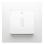   LEGRAND 664518 Niloé bipolar switch with light signal, with nails, white