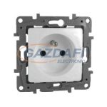   LEGRAND 664539 Niloé 2P+F dugalj csatlakozóaljzat gyermekvédelem nélkül (csavaros), körömmel, fehér