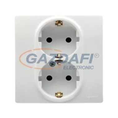 LEGRAND 664543 Niloé 2x2P+F dugalj csatlakozóaljzat körömmel fehér gyermekvédelemmel
