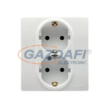 LEGRAND 664544 Niloé 2×2P+F dugalj csatlakozóaljzat, csavaros, fehér