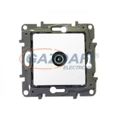 LEGRAND 664555 Niloé TV aljzat, végzáró (5 dB), körömmel, fehér