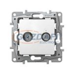   LEGRAND 664561 Niloé TV-RD aljzat átmenő 14dB köröm nélkül fehér