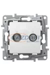 LEGRAND 664562 Niloé TV-RD aljzat végzáró 10dB köröm nélkül fehér