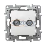   LEGRAND 664562 Niloé TV-RD aljzat végzáró 10dB köröm nélkül fehér