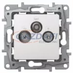   LEGRAND 664565 Niloé TV-RD-SAT aljzat végáró 10dB körömmel fehér