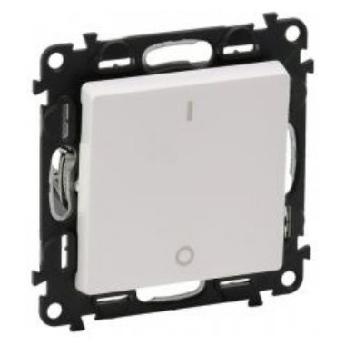 LEGRAND 664618 Niloé kétpólusú kapcsoló fényjelzős, körömmel, bézs